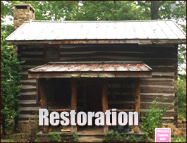 Historic Log Cabin Restoration  Caswell County, North Carolina